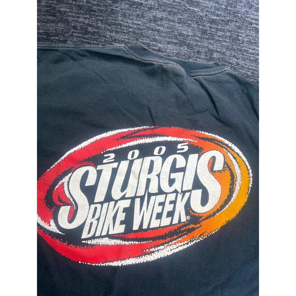 Delta Pro Weight T-Shirt Mens Large Black 2005 Sturgis Bike Week Graphic Tee